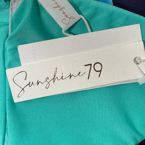 Sunshine 79 SZ 8 Swimsuit 1-Piece Floral Keyhole Adjustable Open Back Padded Cup - Picture 10 of 10